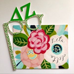 Delta Zeta Painted Canvas Gift Set